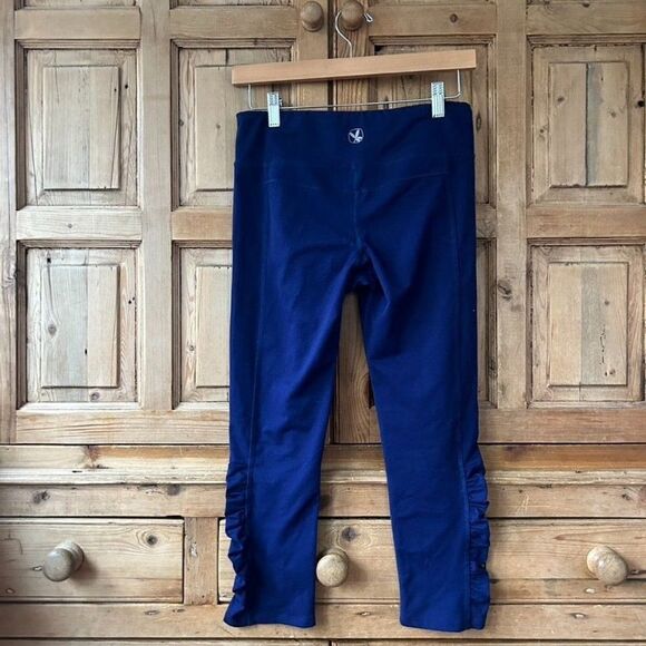 Carve Designs Womens Size Small Navy Blue Cropped Leggings Workout Casual Pullon - Picture 6 of 9